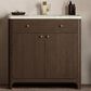 James Martin Vanities Gracyn 36" Single Bathroom Vanity in Sable with 3 cm Victorian Silver Quartz Top and Rectangular Sink, , large