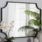 Baxton Studio Parcenet Metal Accent Wall Mirror in Black, , large