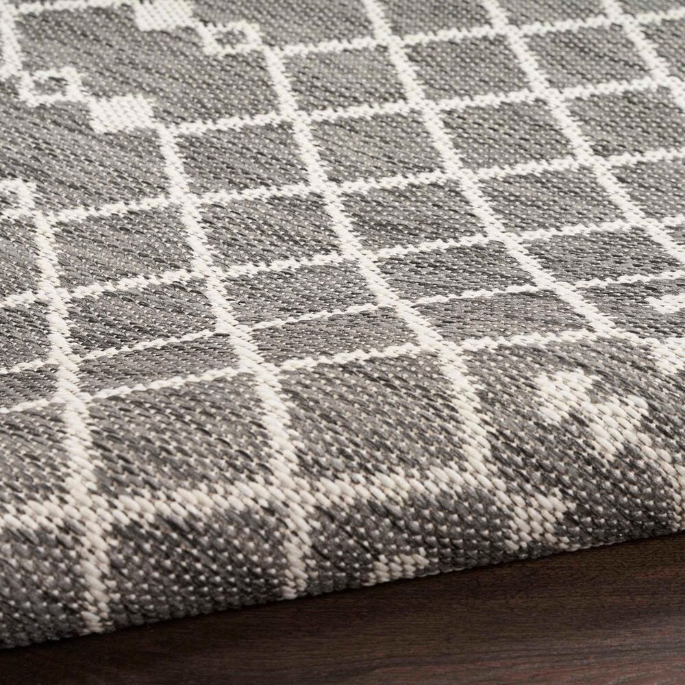 Nourison Positano Southwestern Charcoal 5&#39; x 7&#39; Indoor/Outdoor Area Rug, , large