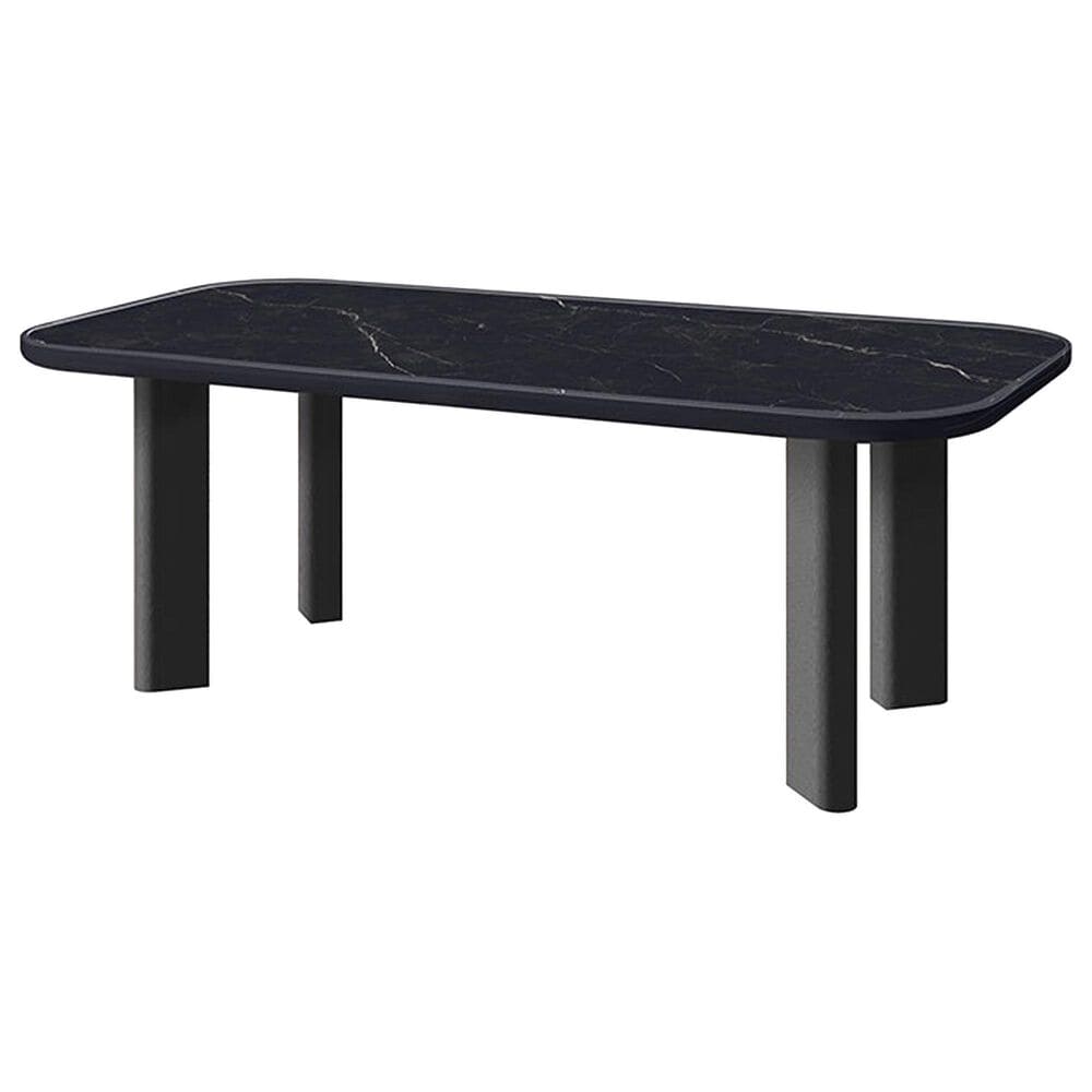 Ebel Outdoor Furniture Forano and Aspen 84" Rectangular Patio Dining Table in Onyx - Table Only, , large