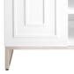 James Martin Vanities Alicante 24" Single Bathroom Vanity in Glossy White and Brushed Nickel with 5 cm White Glossy Resin Top and Rectangular Sink, , large