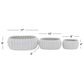 Maple and Jade 6" x 17" Oval Farmhouse Planter in White (Set of 3), , large