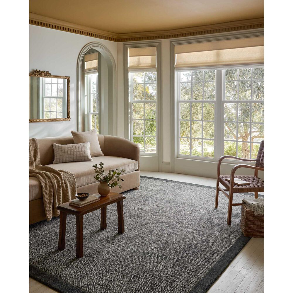 Magnolia Home Henley Ivory and Charcoal 5&#39; x 7&#39;6&quot; Area Rug, , large