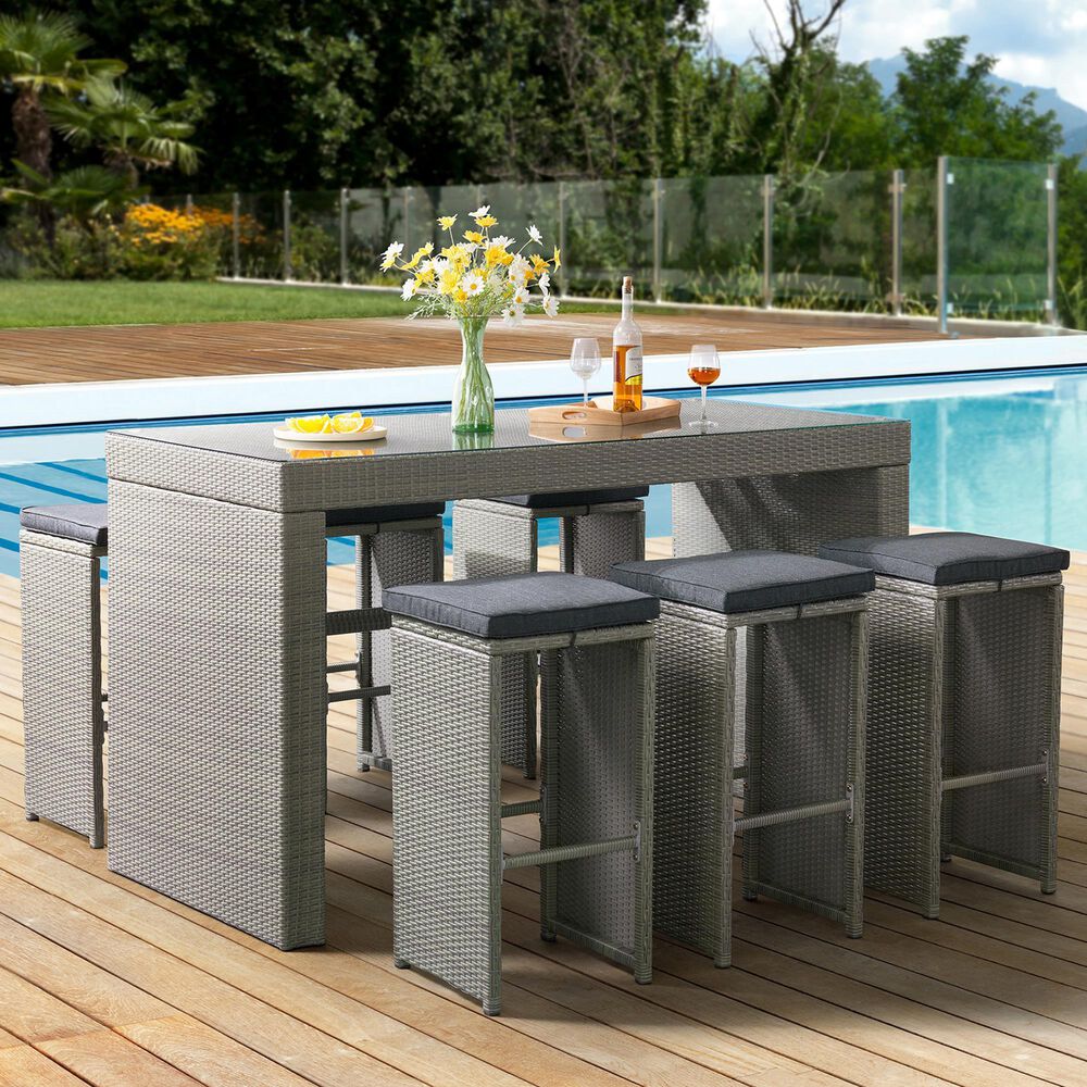 Timberlake Asti 7-Piece Dining Set in Gray, , large