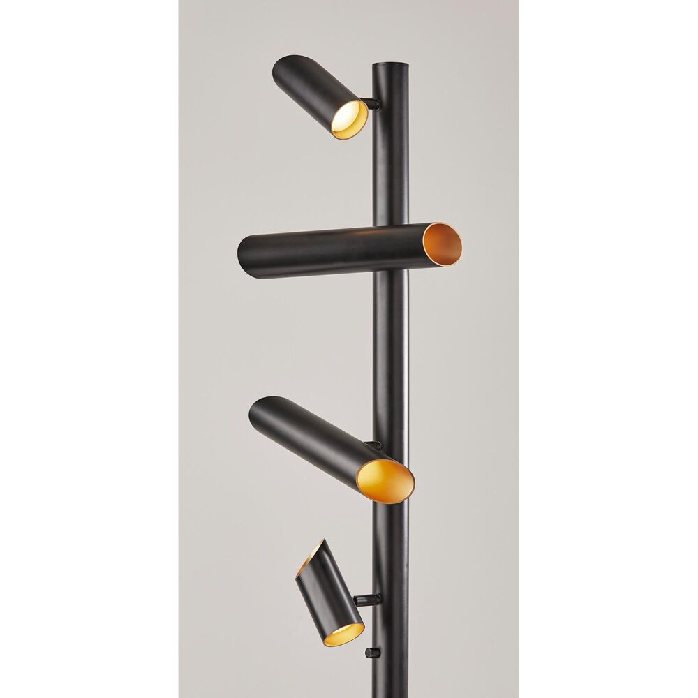 Adesso Tyler LED Floor Lamp in Black, , large