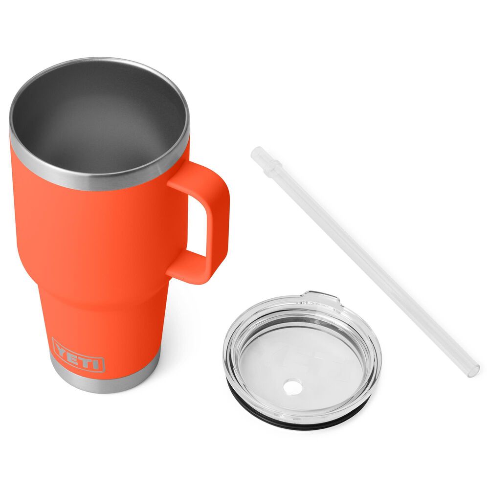 YETI Rambler 35 Oz Straw Mug with Straw Lid in Papaya, , large
