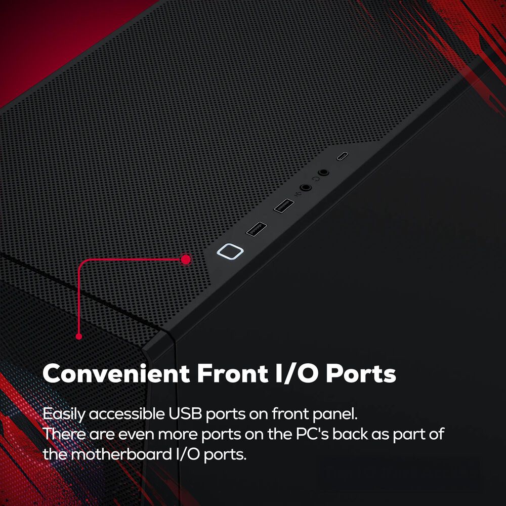 iBUYPOWER Slate Gaming PC Desktop | AMD Ryzen 7 8700F - 16GB RAM - AMD Radeon RX 7700 XT Graphic - 1TB SSD in Black, , large