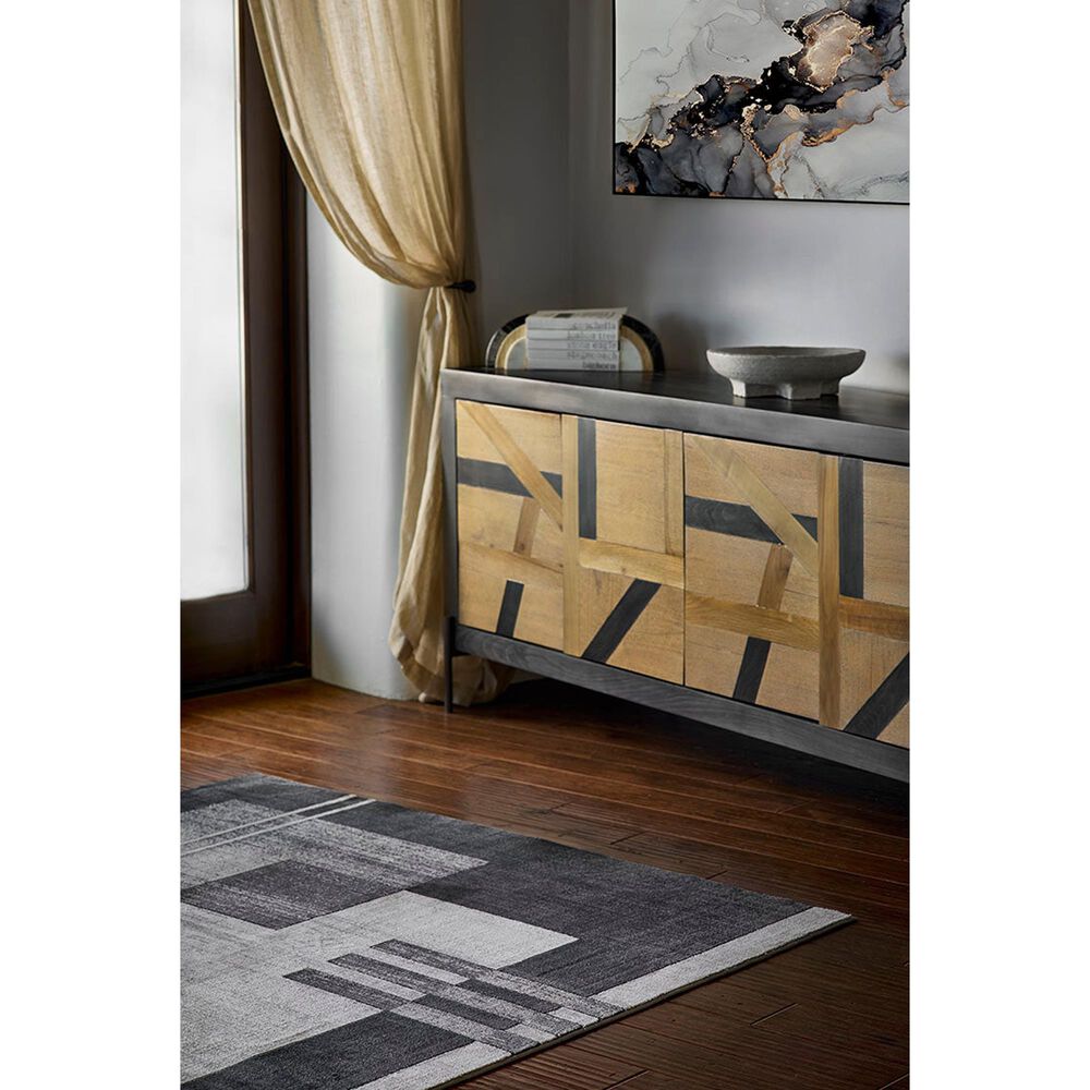 Momeni Edition EDI-4 3&#39;10&quot; x 5&#39;7&quot; Charcoal Area Rug, , large