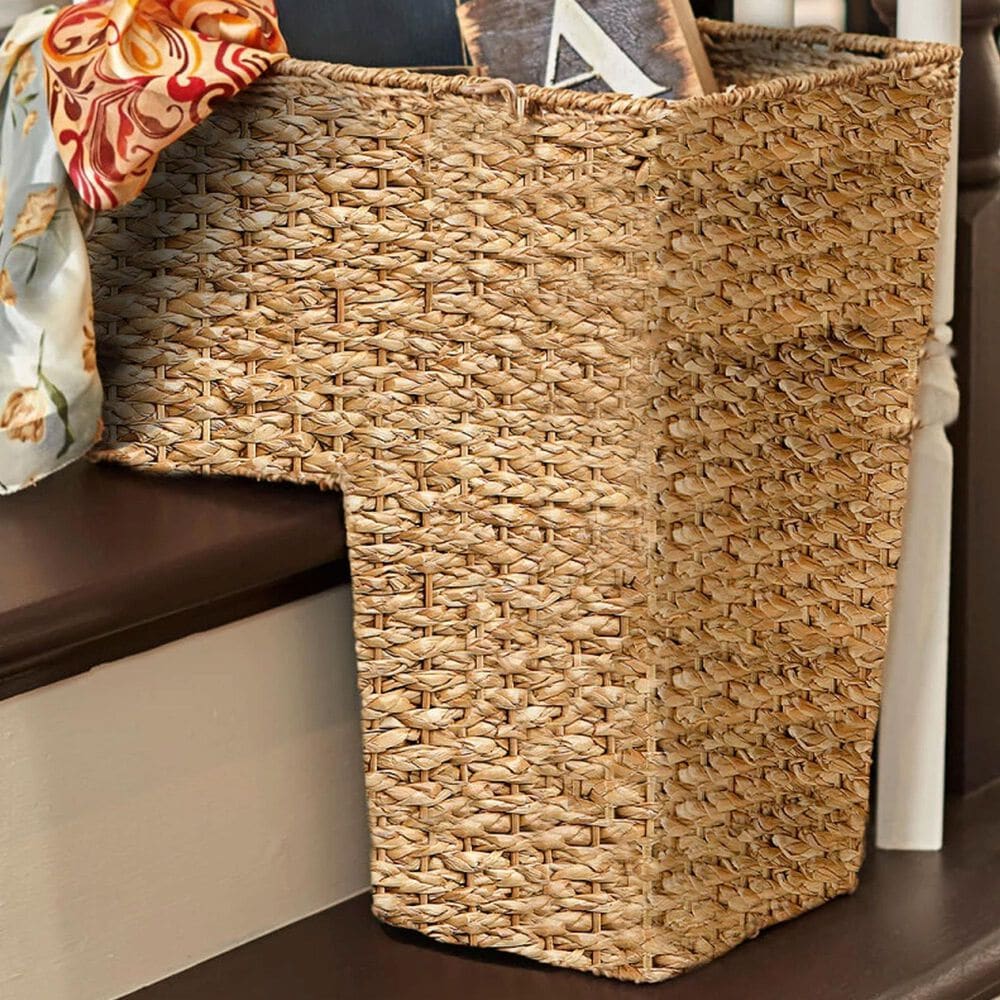Creative Coop Woven Bankuan Stair Basket with Handles in Natural, , large