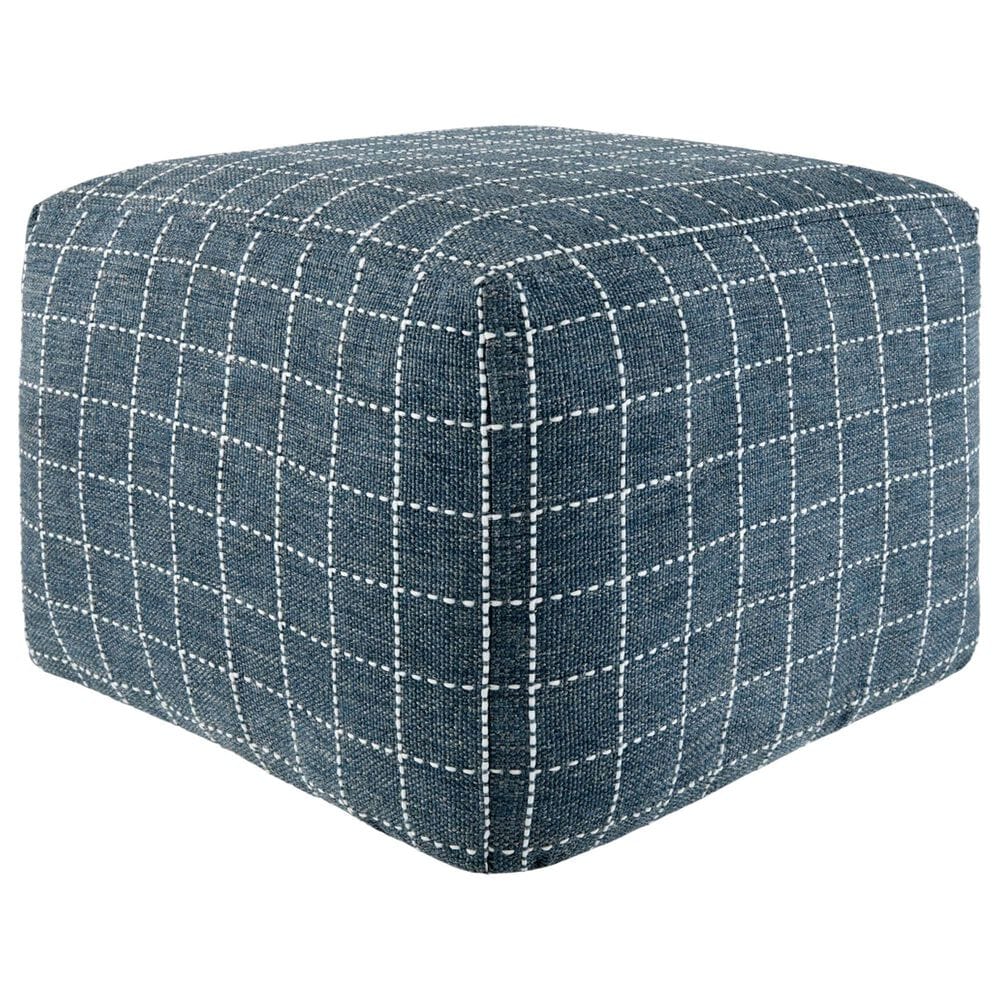 Surya Island Vibe Pouf in Navy and White, , large