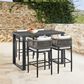 Armen Living Felicia Patio Bar Stool in Light Gray, , large