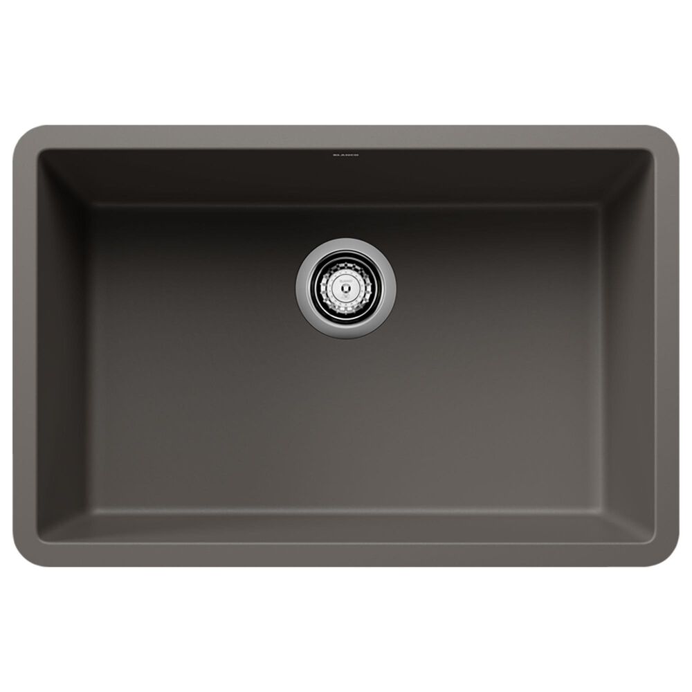 Blanco Precis 27" Single Bowl Kitchen Sink in Volcano Gray, , large