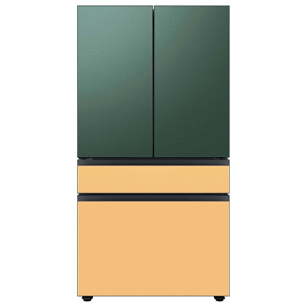 Samsung Bespoke 4-Door French Door Refrigerator Middle Panel in Sunrise Yellow Glass, , large