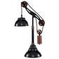Maple and Jade Industrial Table Lamp in Shiny Black and Copper, , large