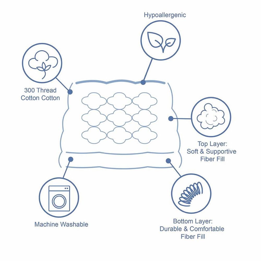 Allied Home Billowy Clouds California King Mattress Pad in White, , large