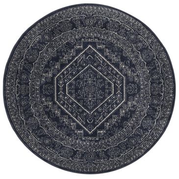 Safavieh Adirondack ADR108N 6" Round Navy and Ivory Area Rug, , large
