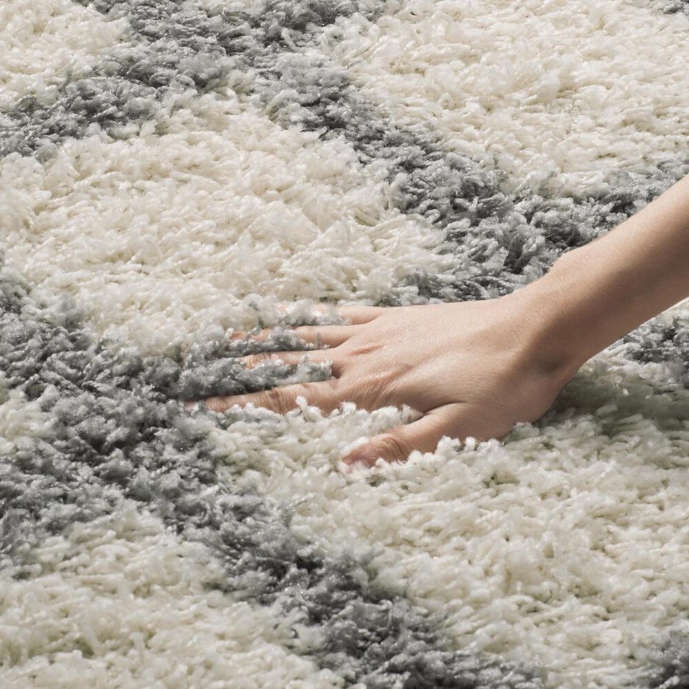 Safavieh Dallas Shag SGD258F-3 3&#39; x 5&#39; Ivory/Grey Area Rug, , large