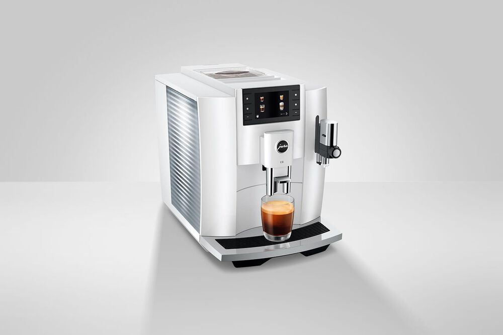 Jura E8 64 Oz Automatic Coffee Maker in Piano White, , large