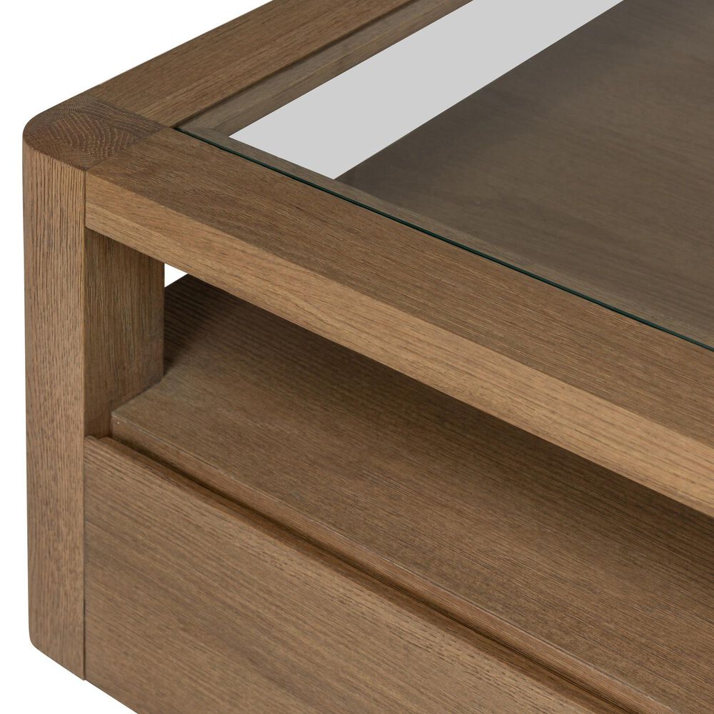 Four Hands Shiloh Coffee Table in Sandy Oak and Clear, , large