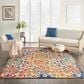 Nourison Aloha Damask 7"10" x 10"6" Multicolor Indoor/Outdoor Area Rug, , large