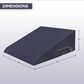 Timberlake 8" Bed Wedge Pillow with Half-Moon Pillow and Washable Covers in Navy, , large