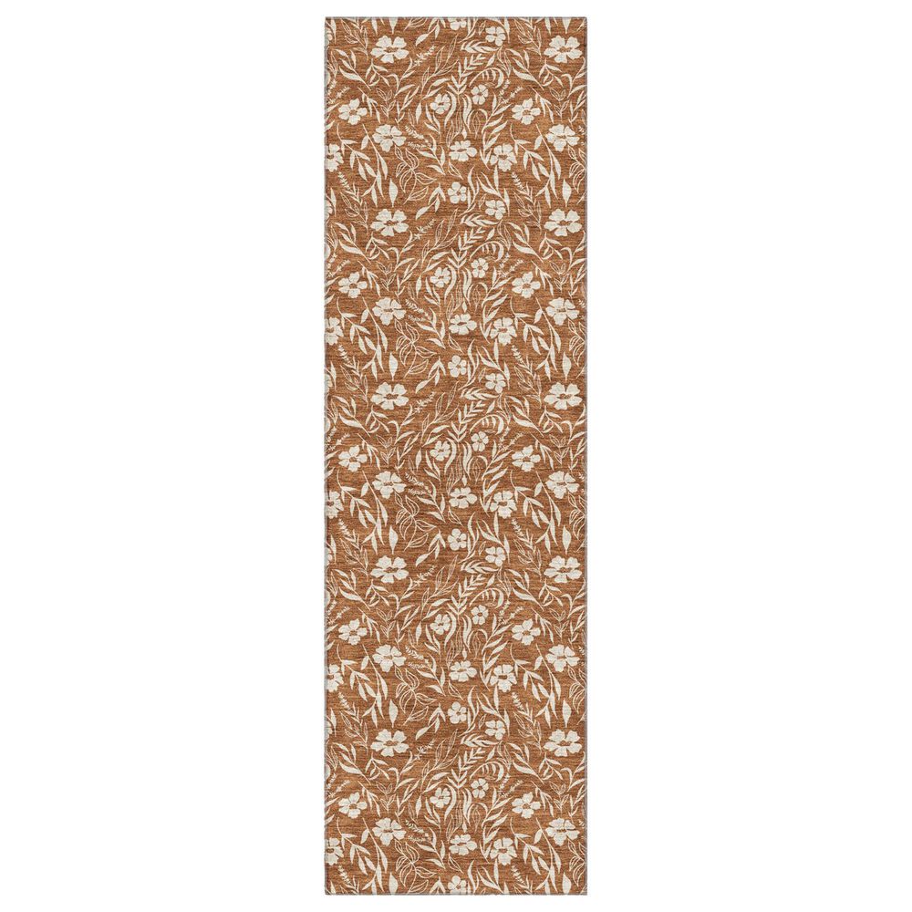 Dalyn Rug Company Soft Essentials Floral Paprika 2"3" x 7"6" Indoor/Outdoor Runner, , large