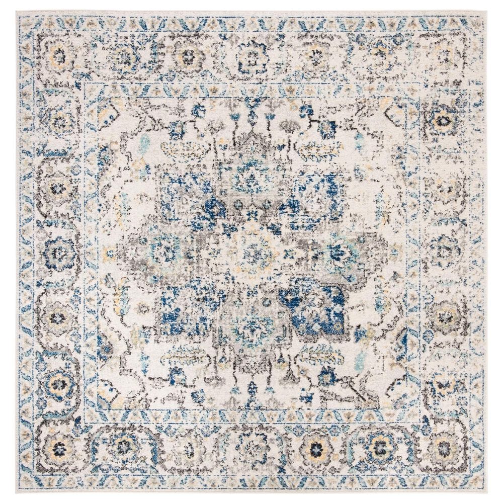 Safavieh Madison MAD603F 5" Square Grey and Ivory Area Rug, , large