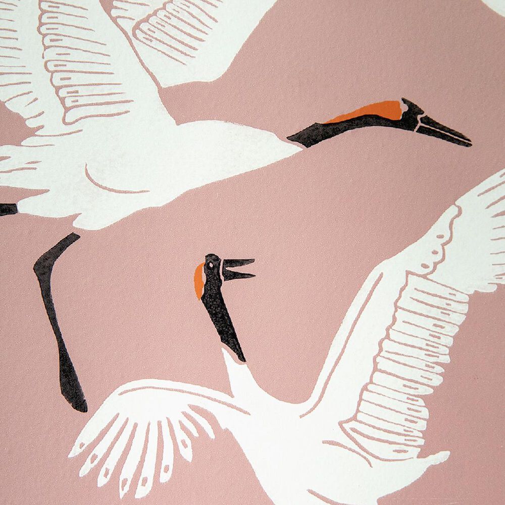 Tempaper Family of Cranes 198" x 20.5" Peel and Stick Wallpaper in