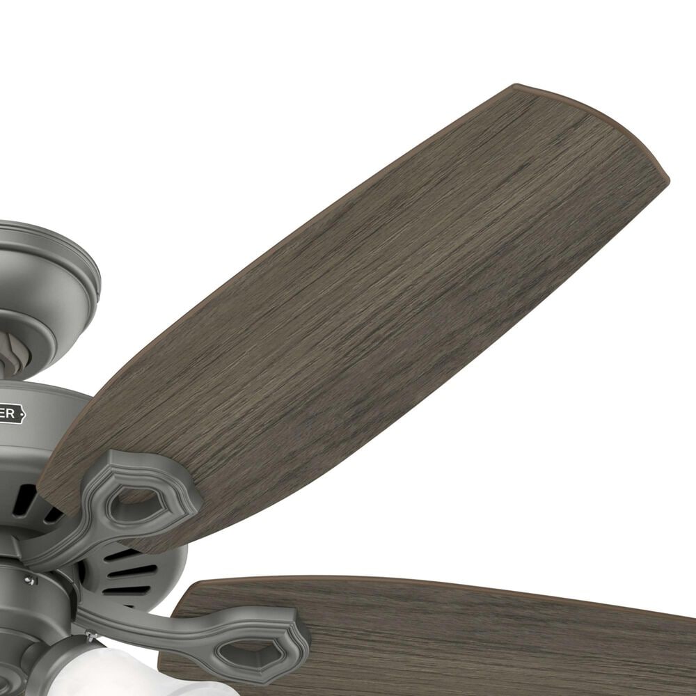 Hunter Builder Plus 52&quot; Ceiling Fan with Lights in Matte Silver, , large