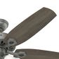 Hunter Builder Plus 52" Ceiling Fan with Lights in Matte Silver, , large