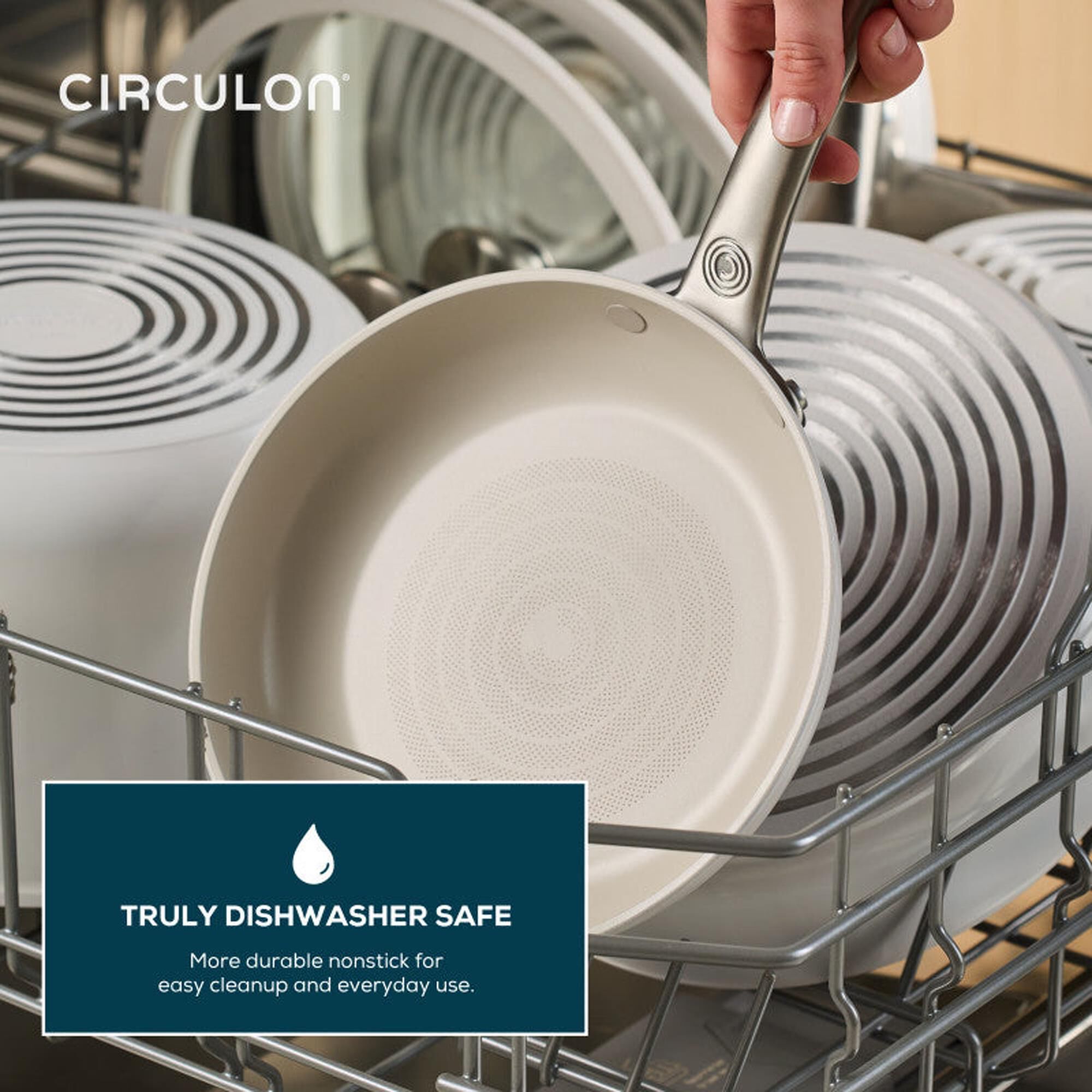 Circulon 10-Piece Ceramic Nonstick Cookware Set in Pearl White