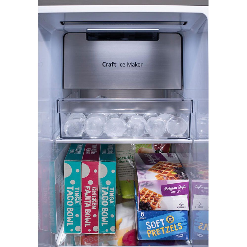 LG 27.1 Cu. Ft. Side-by-Side Refrigerator in Print Proof Stainless Steel, , large