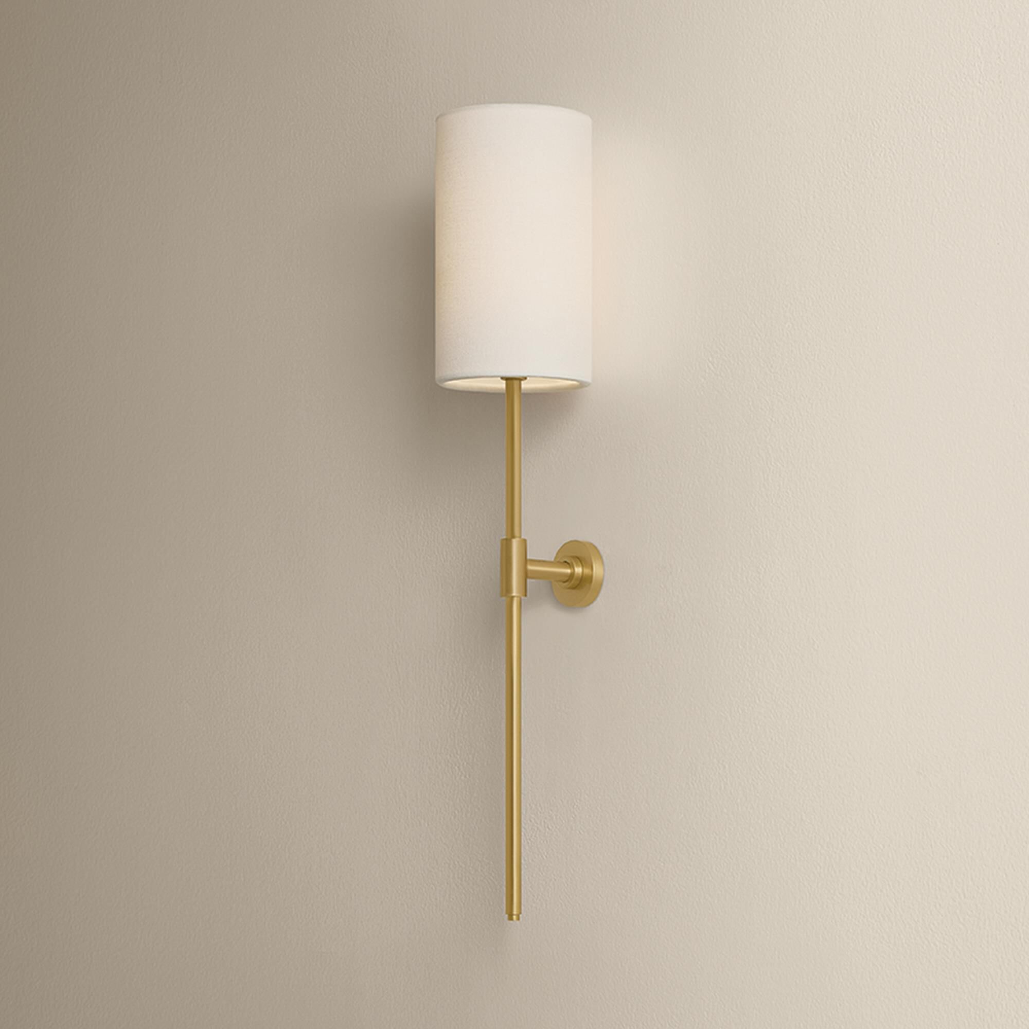 Mitzi Lighting Olivia 1-Light Rechargeable Wall Sconce in Aged Brass