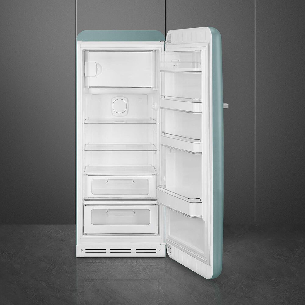 SMEG 9.53 Cu. Ft. Freestanding Compact Refrigerator with Right Handle in Emerald Green, , large