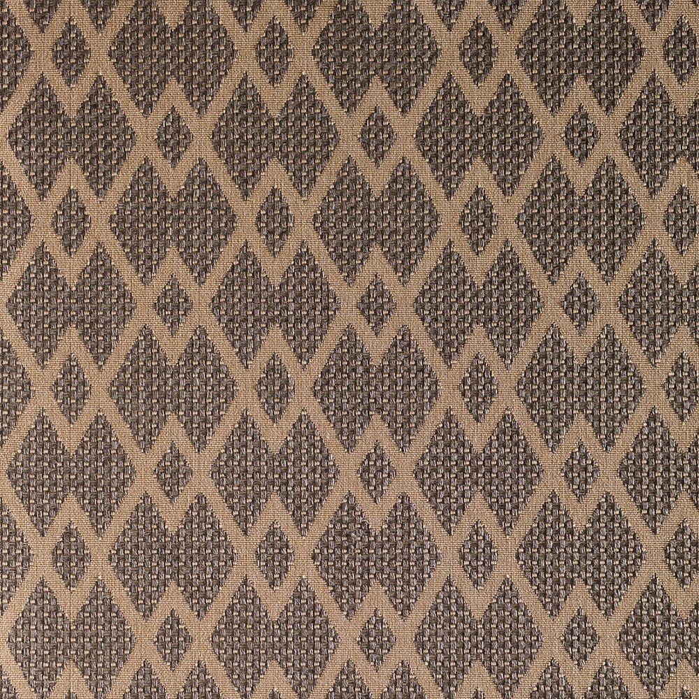 Central Oriental Santorini Chevron Diamonds 5&#39;3&quot; x 7&#39;7&quot; Natural and Pebble Area Rug, , large