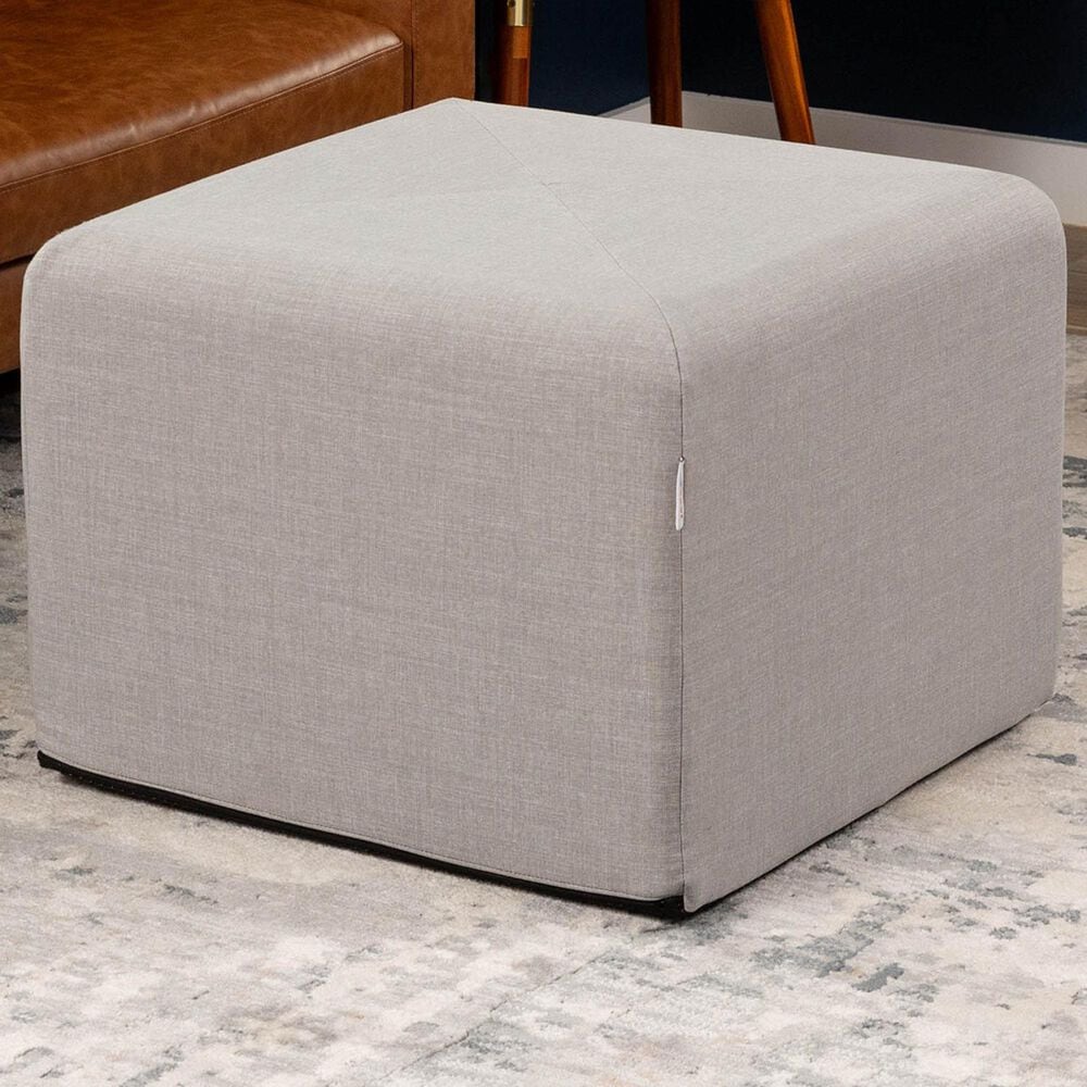 Jaxx Monroe Medium Ottoman in Shark Grey, , large