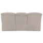 CorLiving Lea Reclining Console Sofa with Cupholders in Beige Fabric, , large