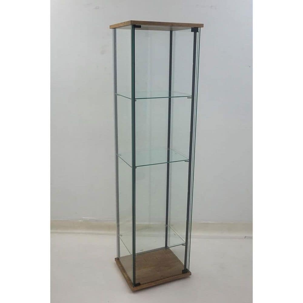 Coaster Bellatrix Curio Cabinet in Mango, Clear and Sandy Black, , large