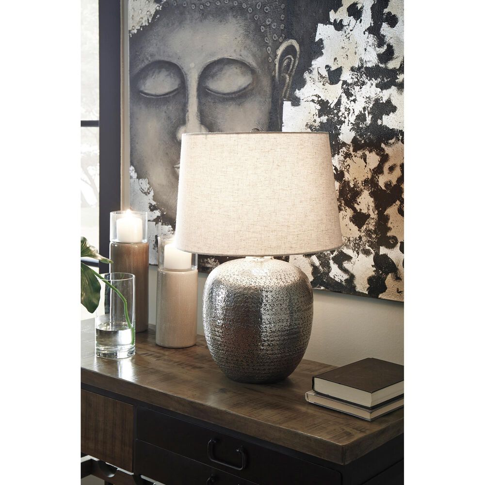 Ashley Magalie Table Lamp in Antique Silver, , large