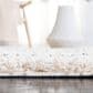 Safavieh Venus Shag VNS604B 5"3" Square Ivory and Dark Grey Area Rug, , large