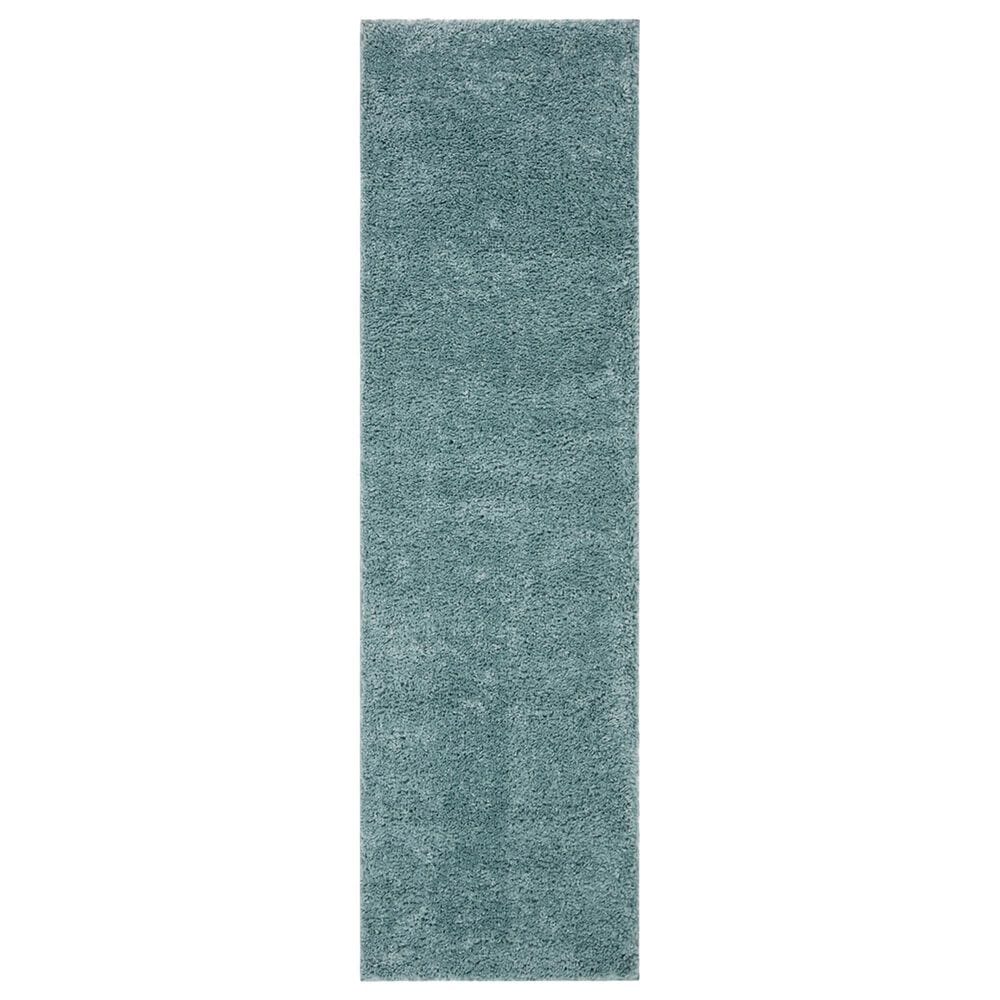 Safavieh August Shag 2"3" x 8" Aqua Runner, , large