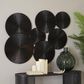 Maple and Jade 39" x 53" Plate Carved Pinwheel Home Wall Decor in Black, , large
