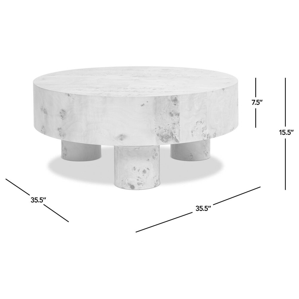 Jennifer Taylor Home Nebula 35.5" Coffee Table in Warm Natural Brown, , large