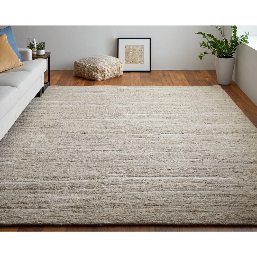 Feizy Navaro 8&#39;6&quot; x 11&#39;6&quot; Beige and Ivory Area Rug, , large