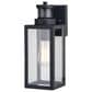 Vaxcel Lombard 4.75" 1-Light Outdoor Motion Sensor Wall Lantern in Textured Black, , large