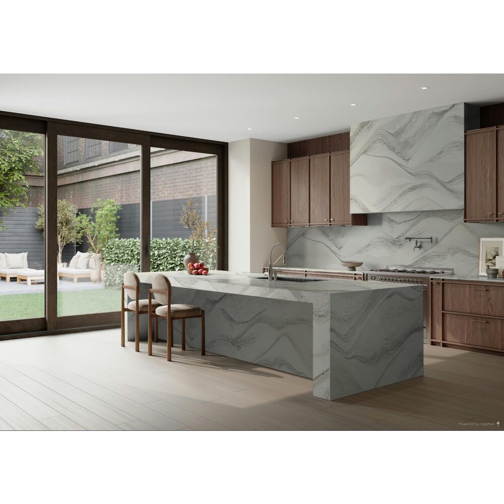Cambria Luxury Harlow 3cm Quartz Countertop in White and Gray, , large
