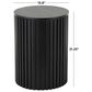 Maple and Jade Ribbed Storage End Table with Slatted Base in Black, , large