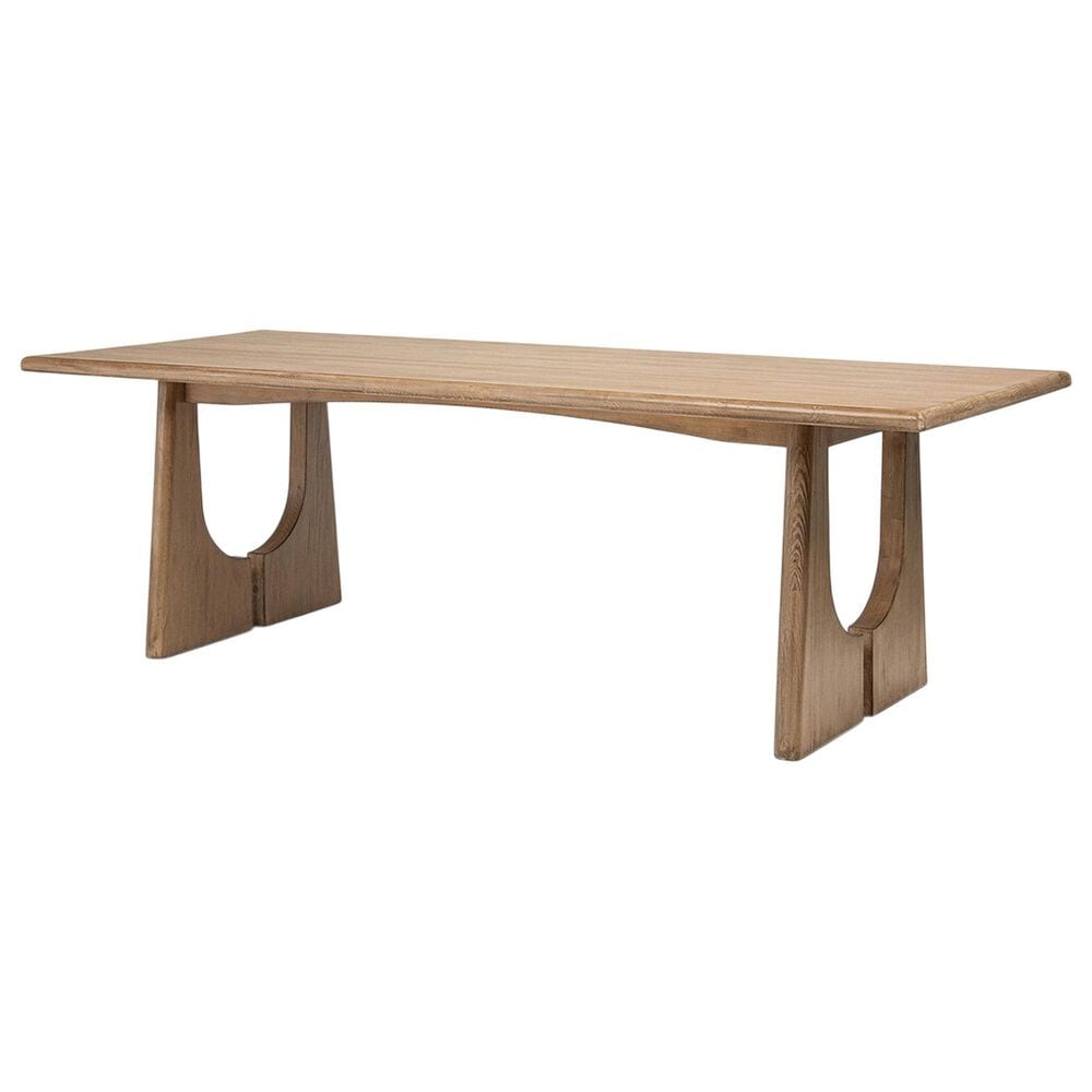 Jennifer Taylor Home Carmel 94" Reclaimed Pine 8-Seater Dining Table in Antique Natural Brown, , large