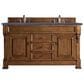 James Martin Vanities Brookfield 60" Double Bathroom Vanity in Country Oak with 3 cm Charcoal Soapstone Quartz Top and Rectangle Sinks, , large