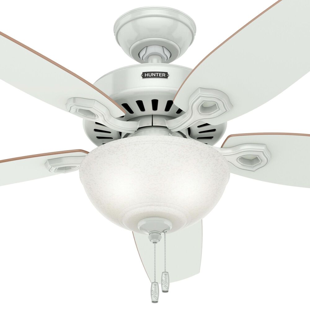 Hunter Builder Deluxe 52&quot; Ceiling Fan with Lights in White, , large